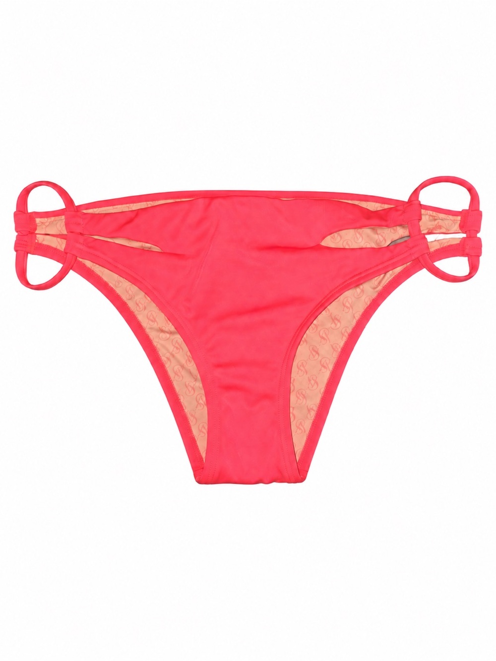 Victoria’s Secret Coral Pink Strappy Low Rise Bikini Bottom S Y2K
